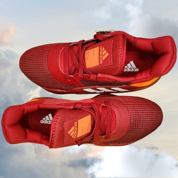 NWT Adidas Pro Bounce 2019 Low Cut EF0471 Basketball Red/white Sneakers Size 11 - Picture 2 of 14